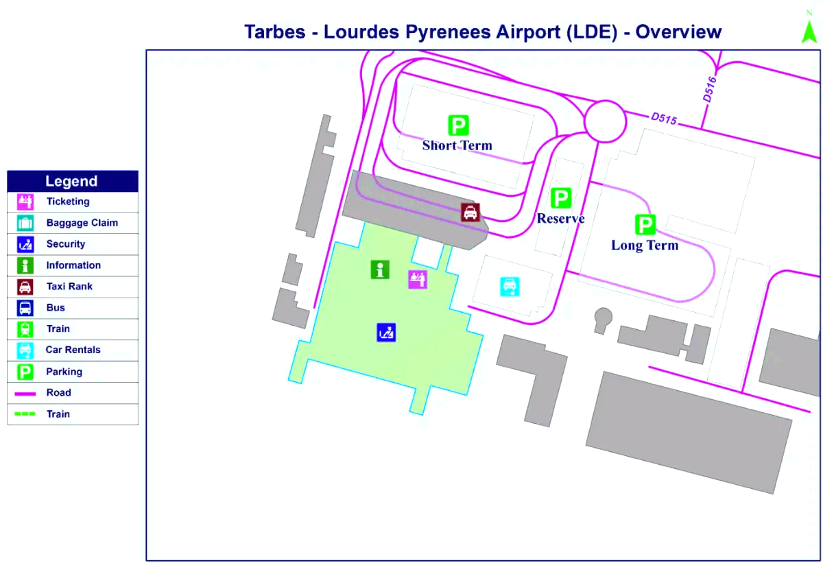 Tarbes - Aeropuerto de Lourdes Pirineos